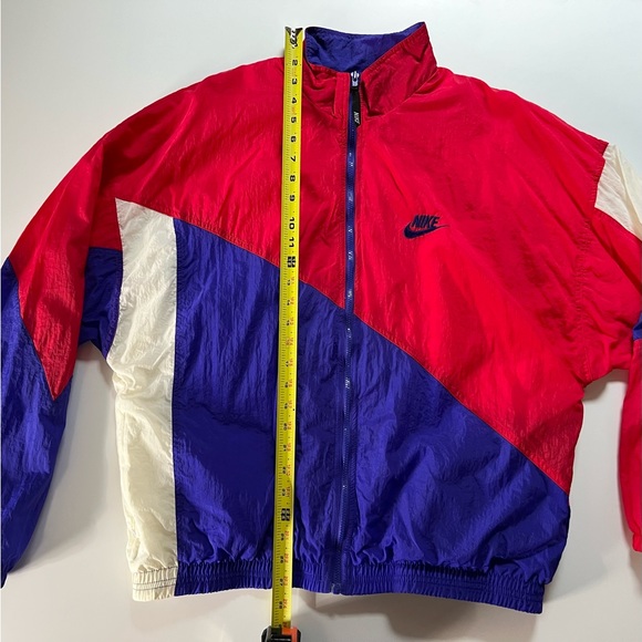 Vintage Nike Swoosh 80s 90s Full Zip Windbreaker Embroidered Logo L Unisex - Picture 10 of 16